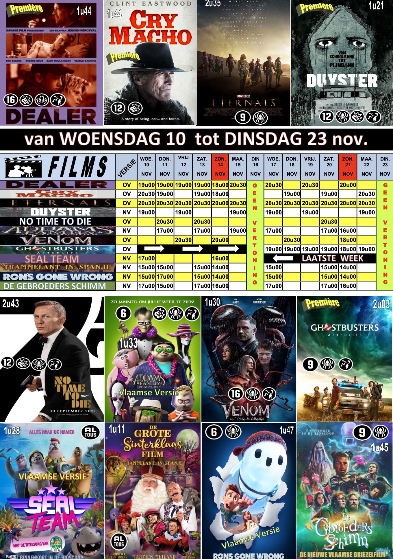 Programma Cinema Central Ninove