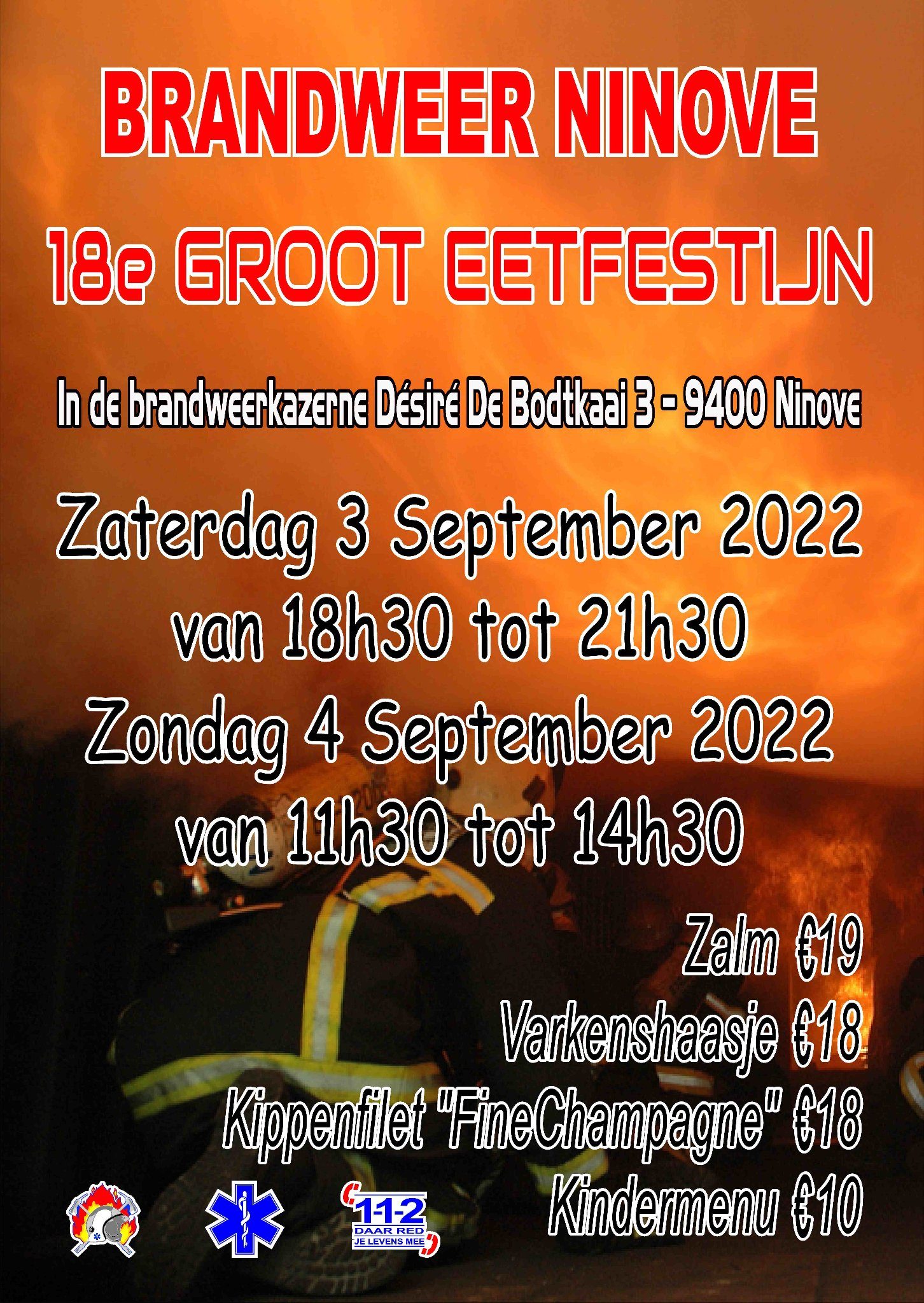 18de groot eetfestijn Ninoofse brandweer