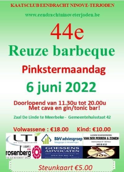 Reuze barbecue kaatsclub Eendracht Ninove-Terjoden