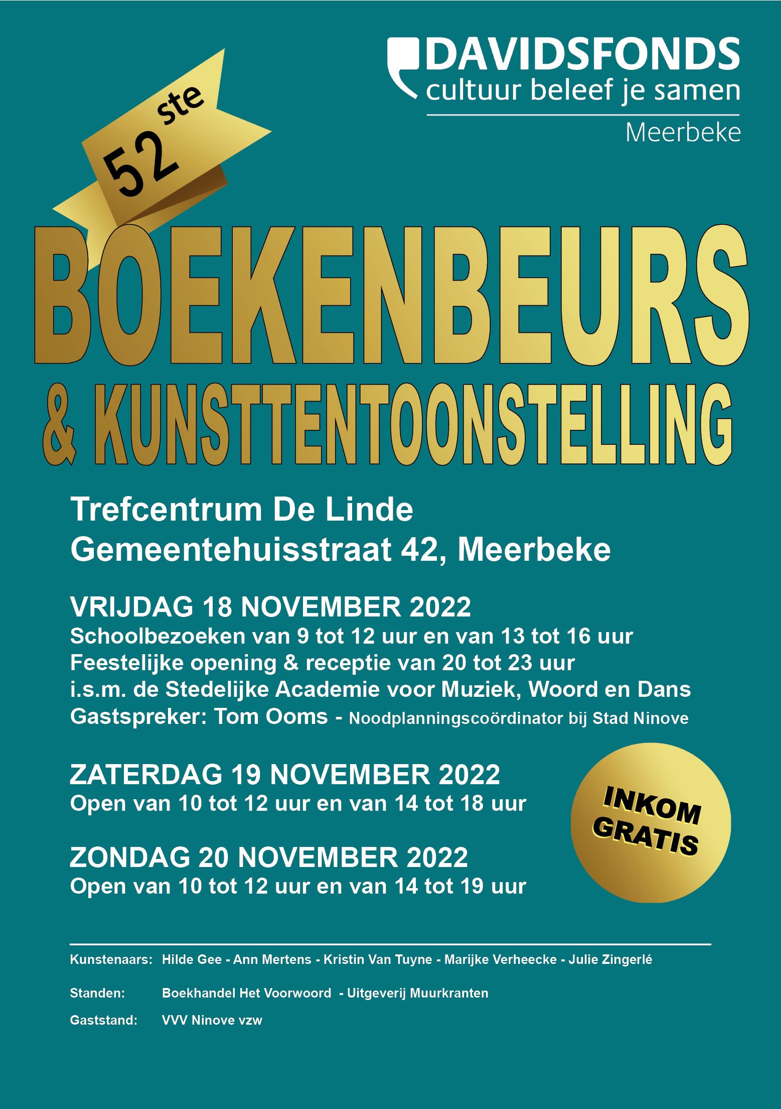 52ste boekenbeurs en kunsttentoonstelling