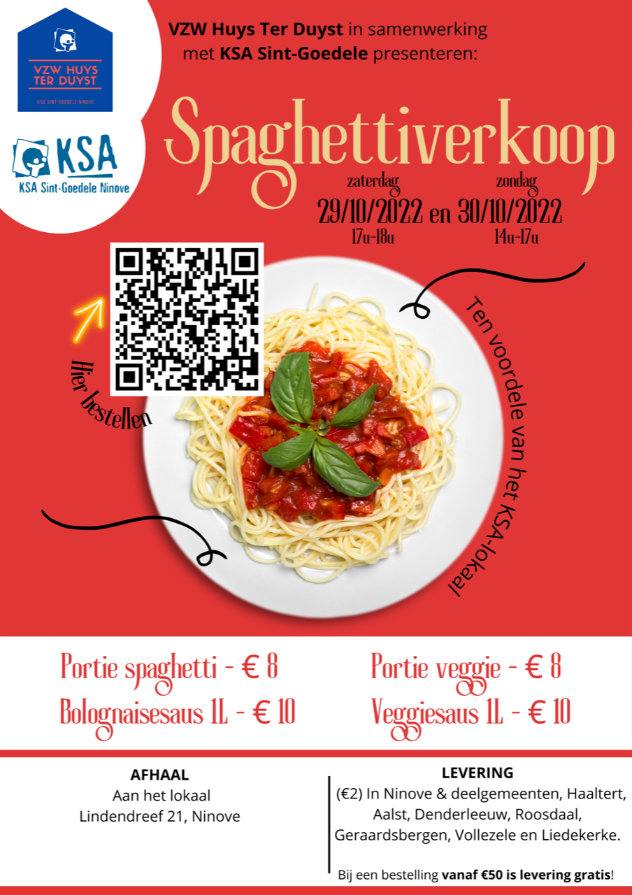 Spaghettiverkoop voor KSA-lokaal