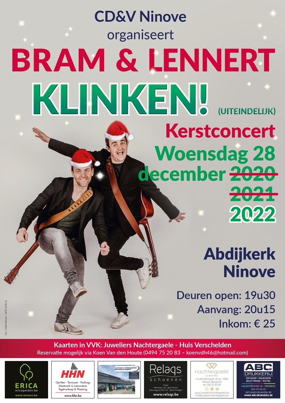 Bram & Lennert brengen kerstconcert 'KLINKEN'