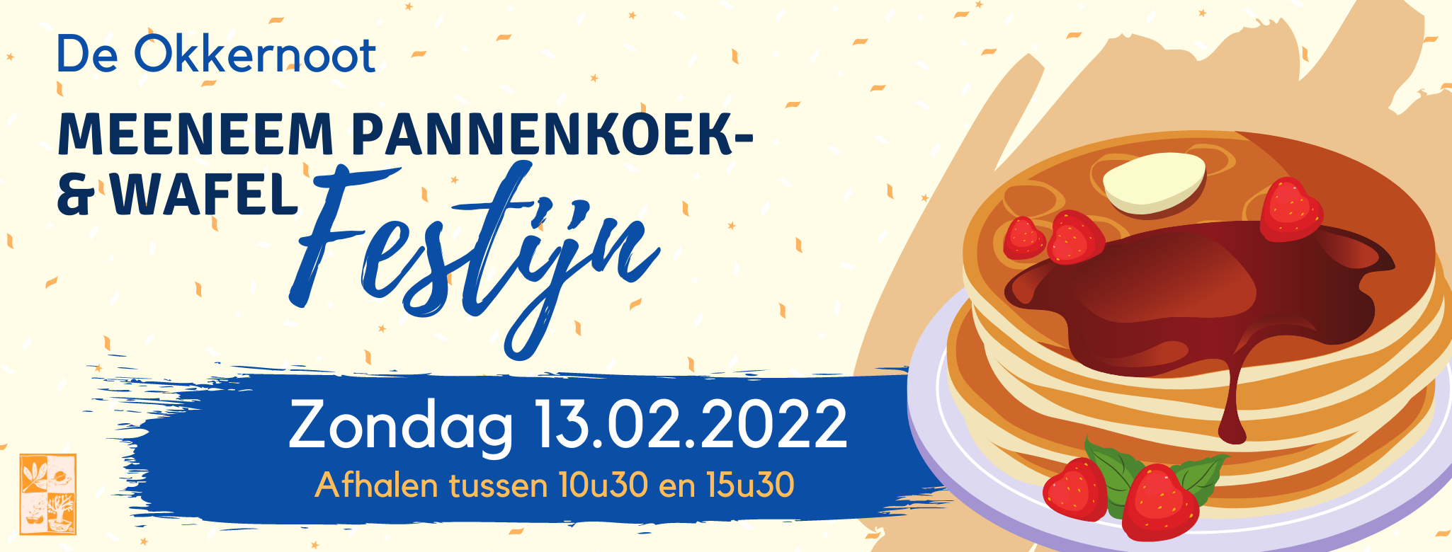 Pannenkoeken en wafels eten voor De Okkernoot