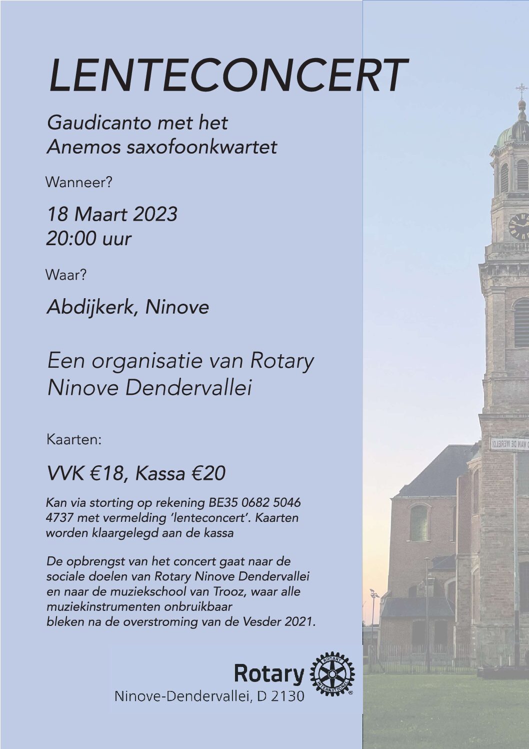 Lenteconcert met Gaudicanto en Anemos