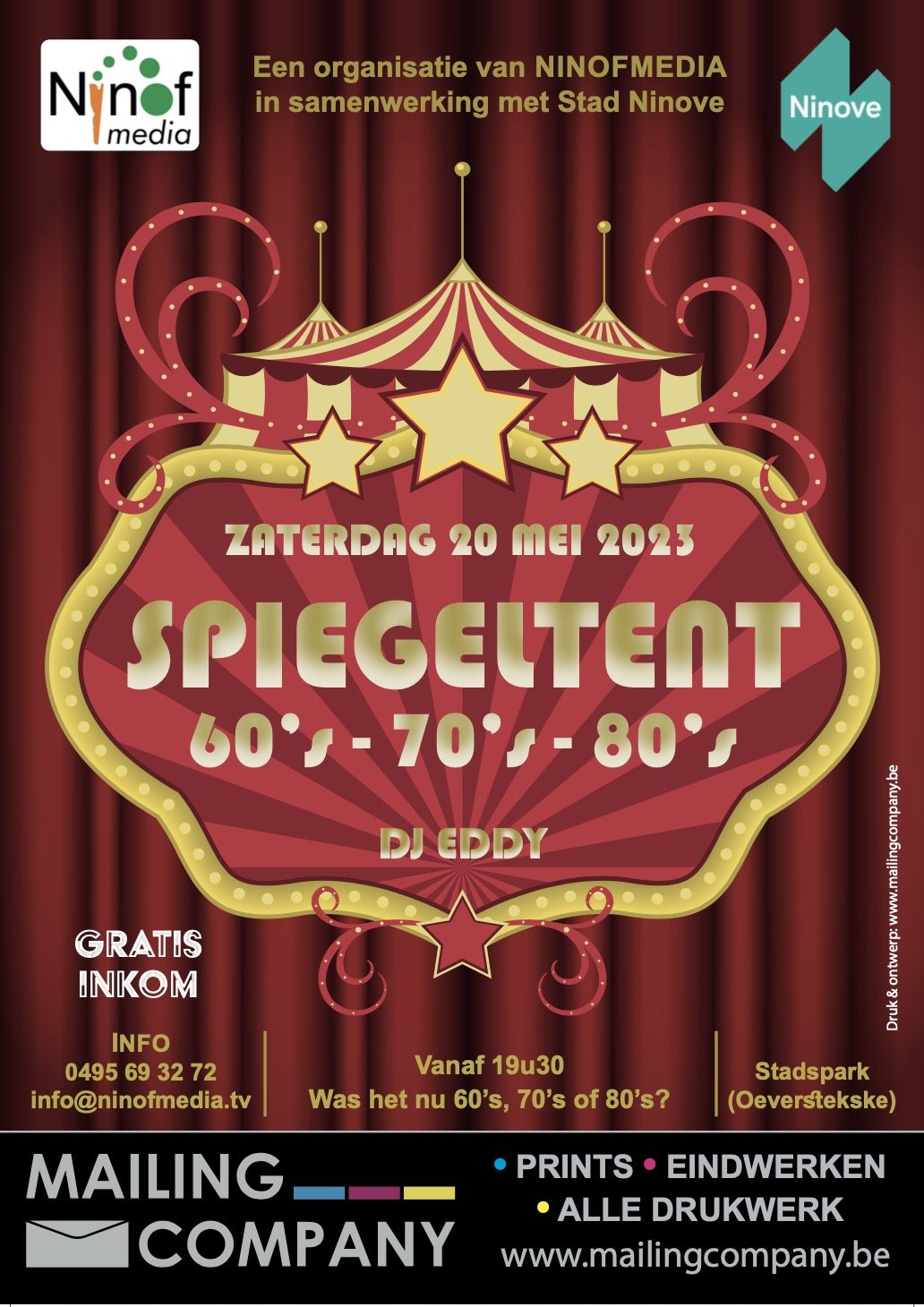 Was het nu 60,70 of 80 in de spiegeltent