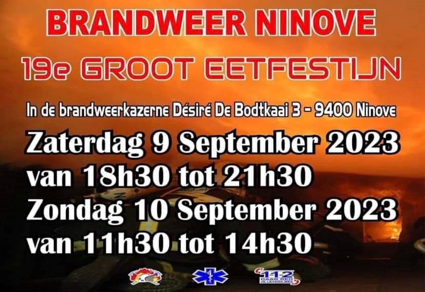 Groot eetfestijn Ninoofse brandweer