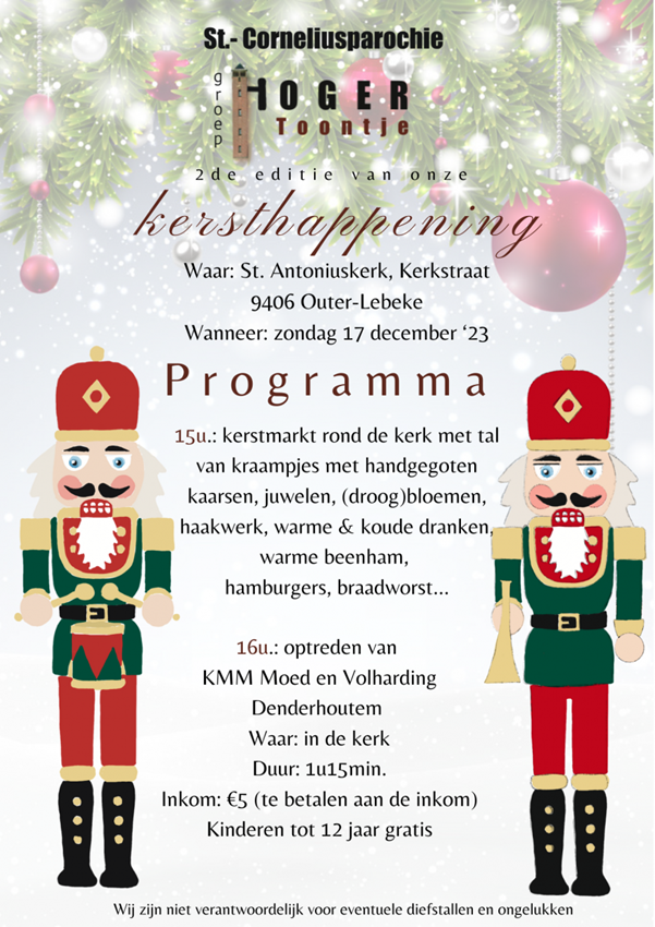 Kersthappening op de Lebeke