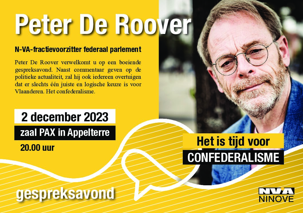 Peter De Roover (N-VA) over confederalisme