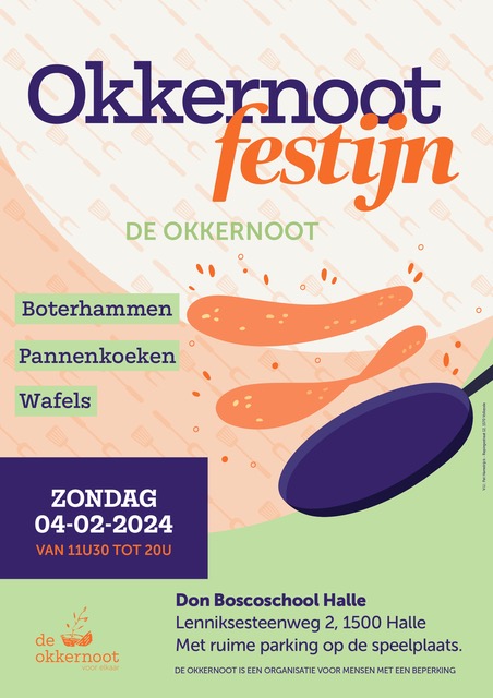 Okkernootfestijn met boterhammen, pannenkoeken en wafels