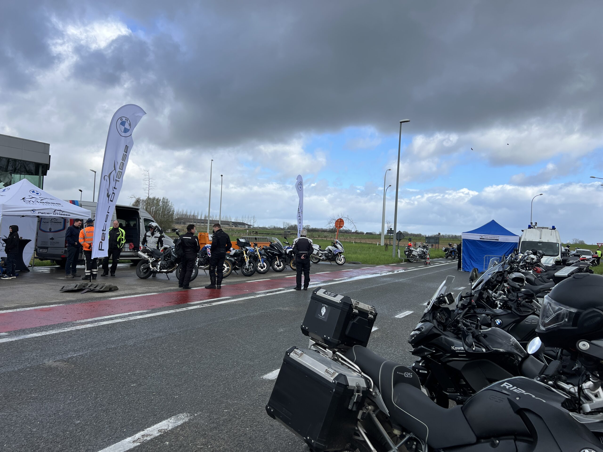 Motorrijders oefenden langs Tabakslaan
