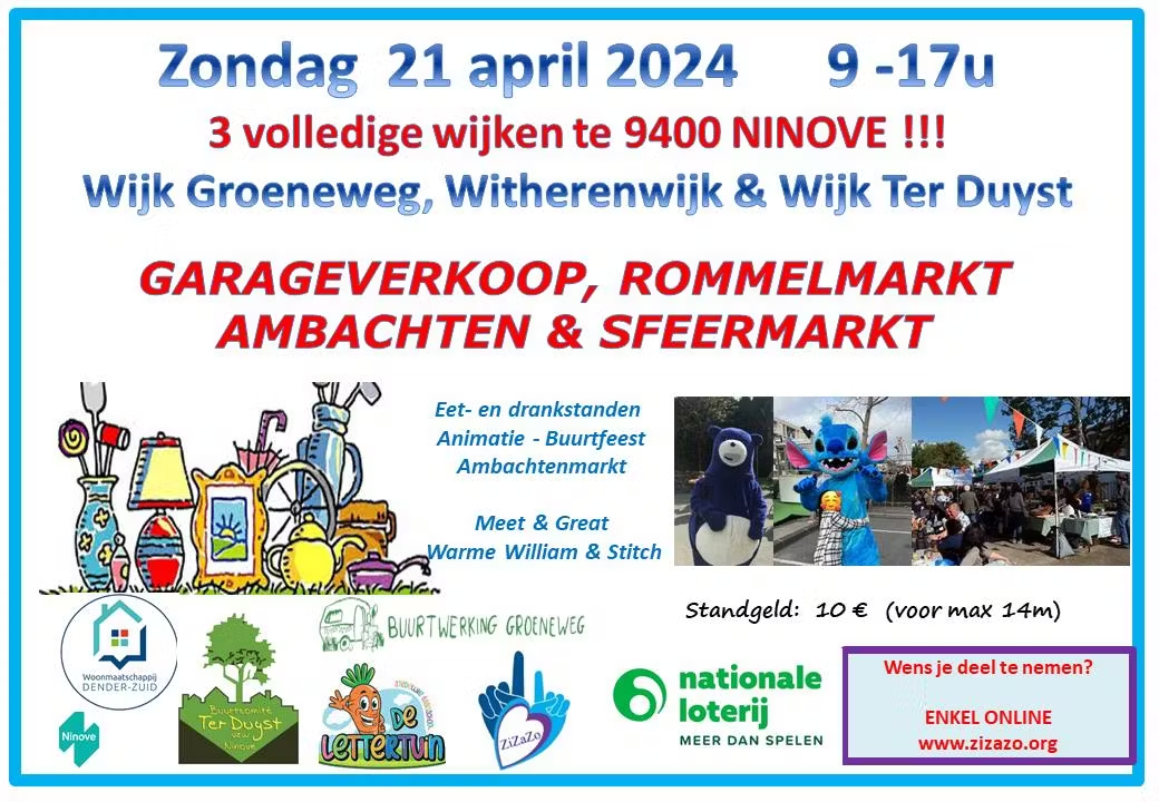 Rommelmarkt in drie wijken