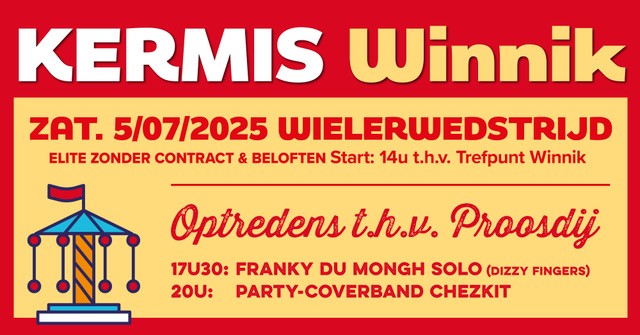 Koers en muziek tijdens kermis Winnik