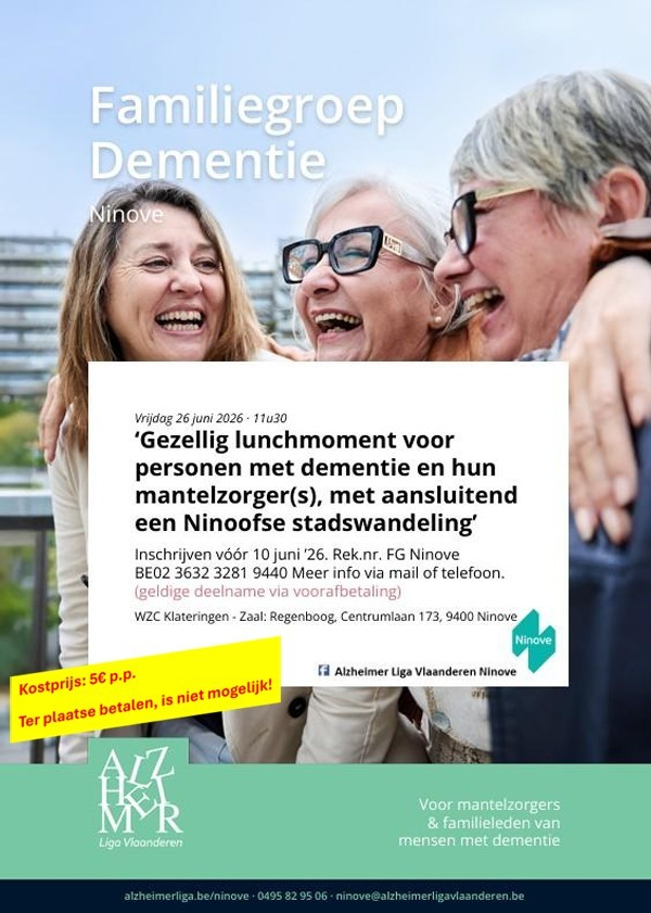 Lunchmoment met standswandeling Familiegroep Dementie